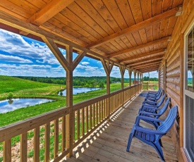 Mammoth Cave Cabin Porch, Lake, and Waterfall!